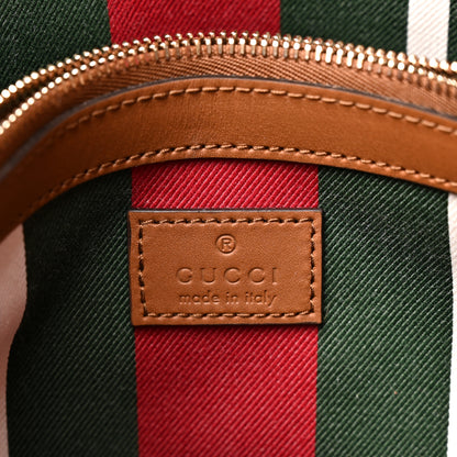 Gucci GG Supreme Monogram Medium Emblem Bucket Bag Beige Brown 6 of 10