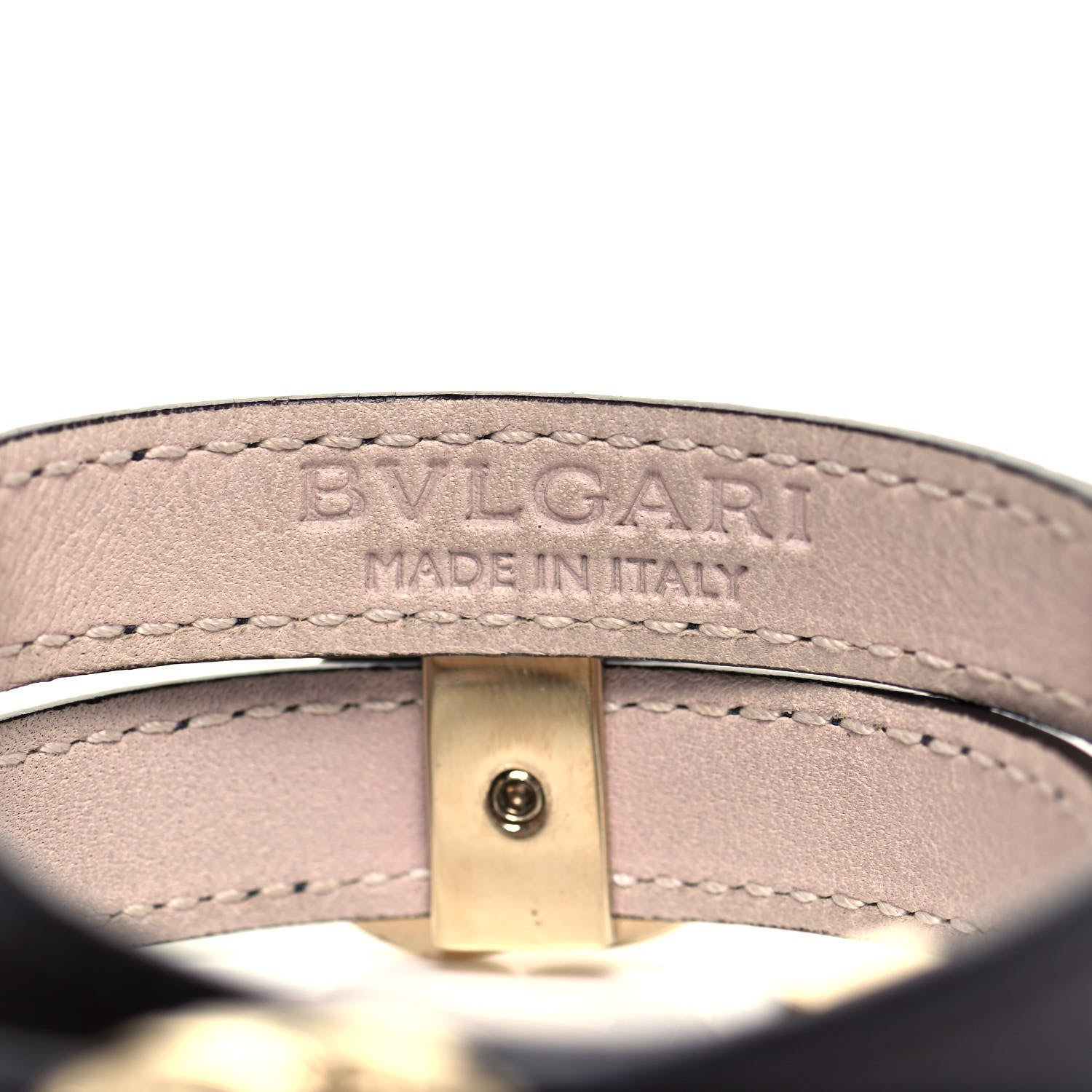 Bulgari Calfskin Double Coiled Bracelet Dark Brown 4 of 5