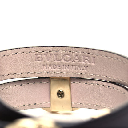 Bulgari Calfskin Double Coiled Bracelet Dark Brown 4 of 5