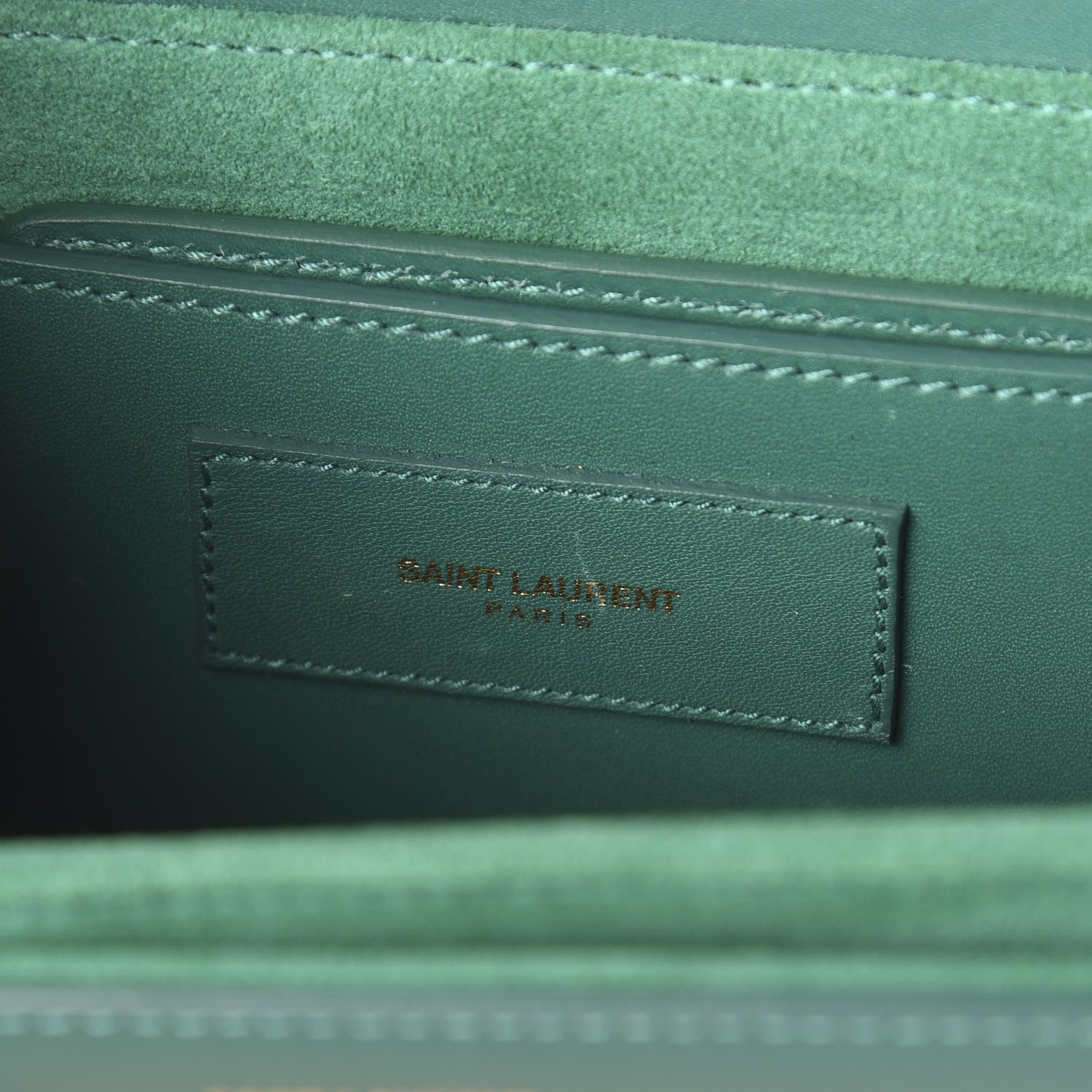 Saint Laurent Calfskin Small Classic Lulu Bag Green 6 of 8