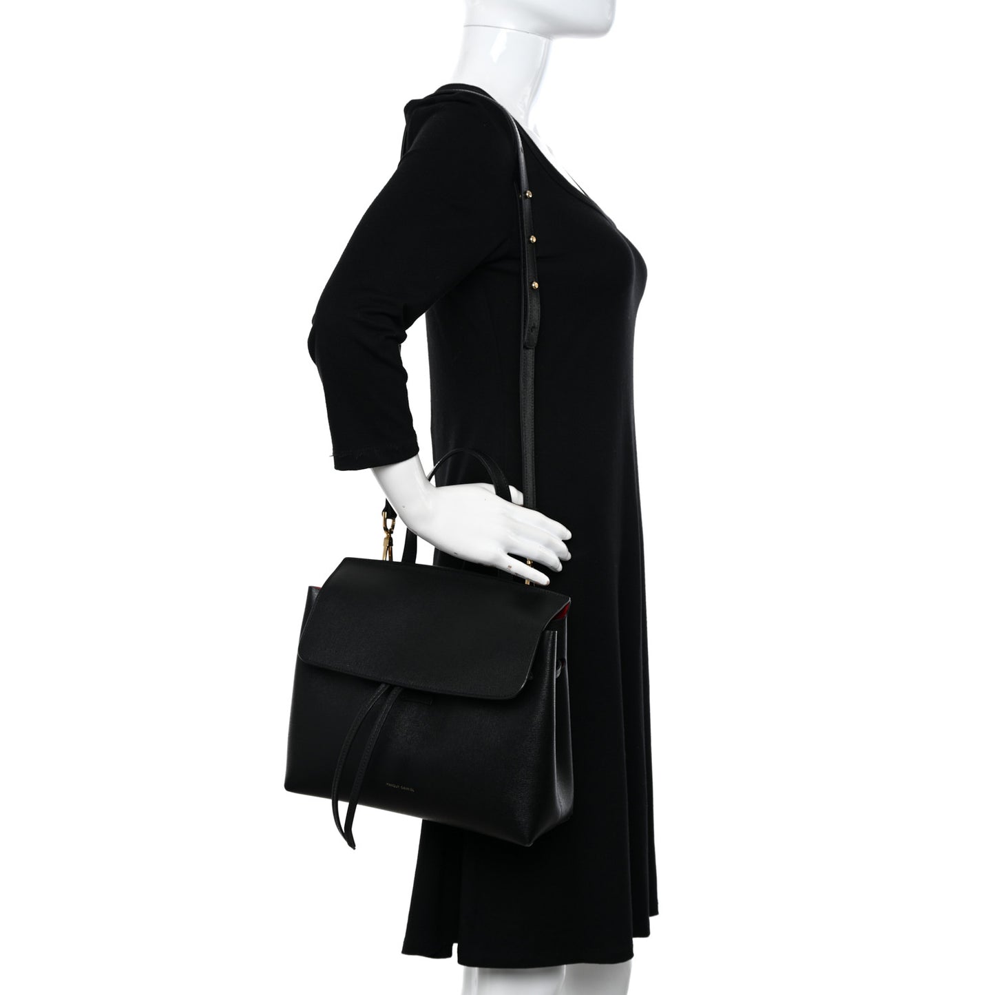 Calfskin Mini Lady Bag Black Flamma