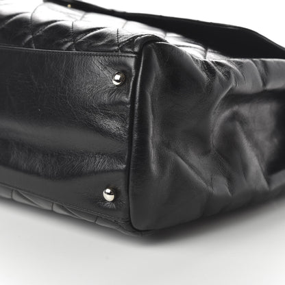 Chanel Glazed Calfskin Quilted Large CC Delivery Tote Black 7 of 16