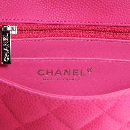 Chanel Iridescent Caviar Quilted Mini Flap Hot Pink 6 of 9