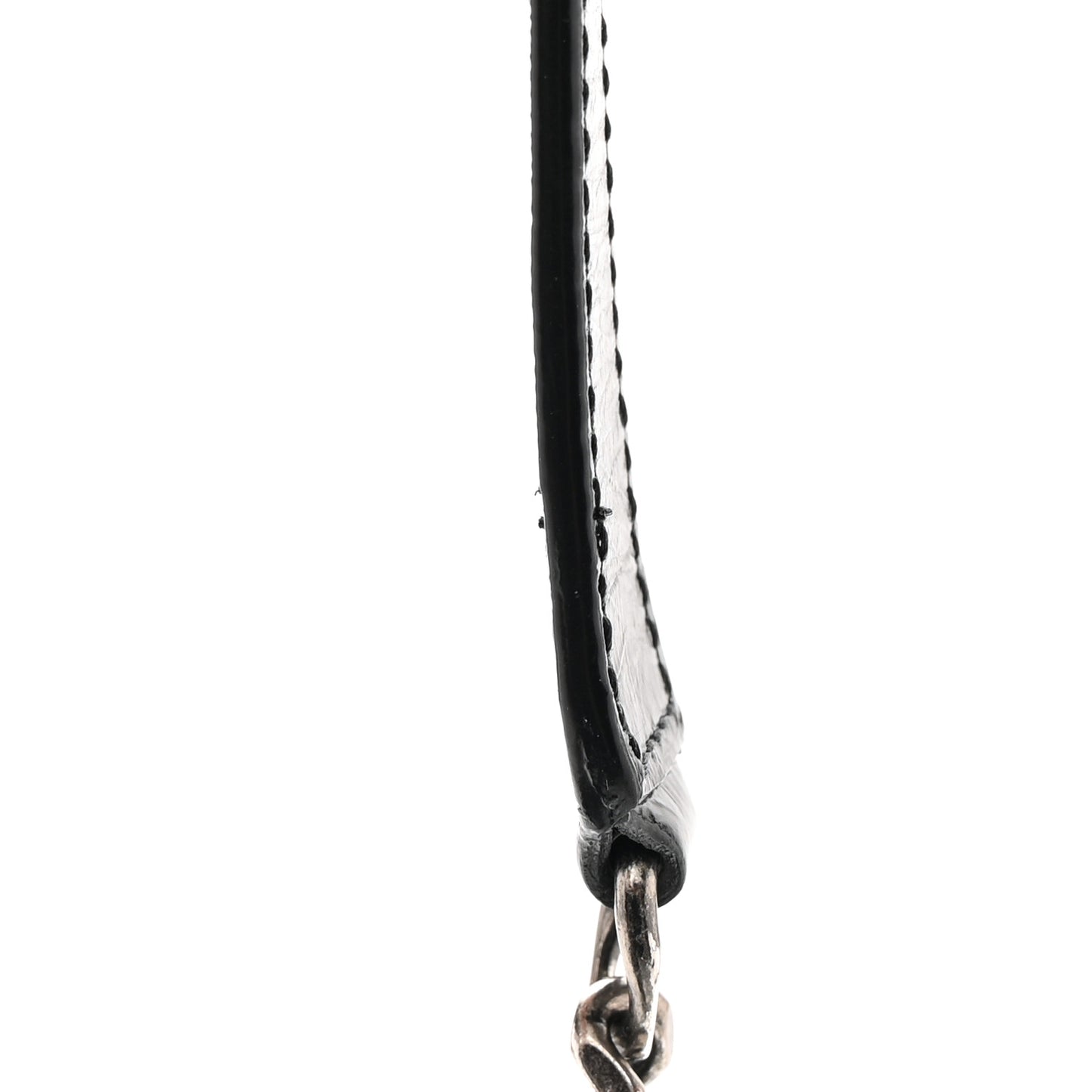 Crinkled Calfskin Matelasse Monogram Baby Niki Chain Satchel Black