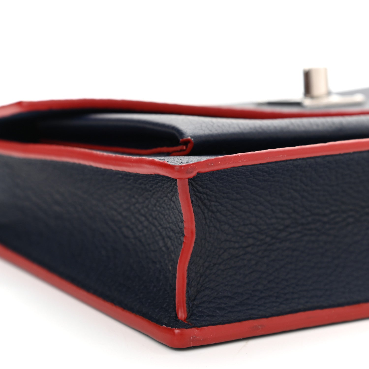 Louis Vuitton Soft Calfskin My Lockme Chain Pochette Marine Rouge 9 of 10