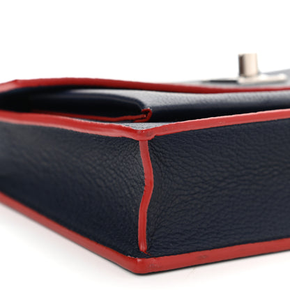 Louis Vuitton Soft Calfskin My Lockme Chain Pochette Marine Rouge 9 of 10
