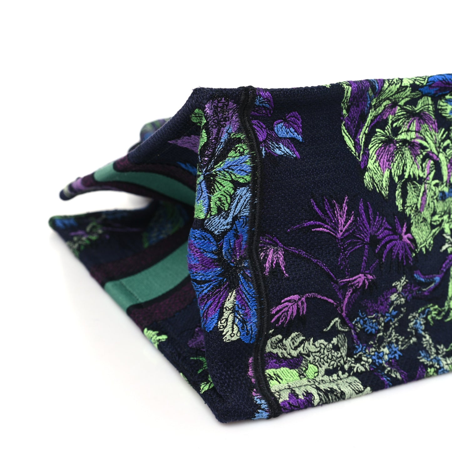 Canvas Embroidered Medium Toile de Jouy Voyage Book Tote Blue Multicolor