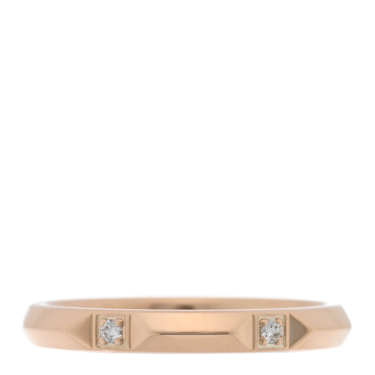 18K Rose Gold Diamond 2.5mm Tiffany True Band Ring 53 6.5