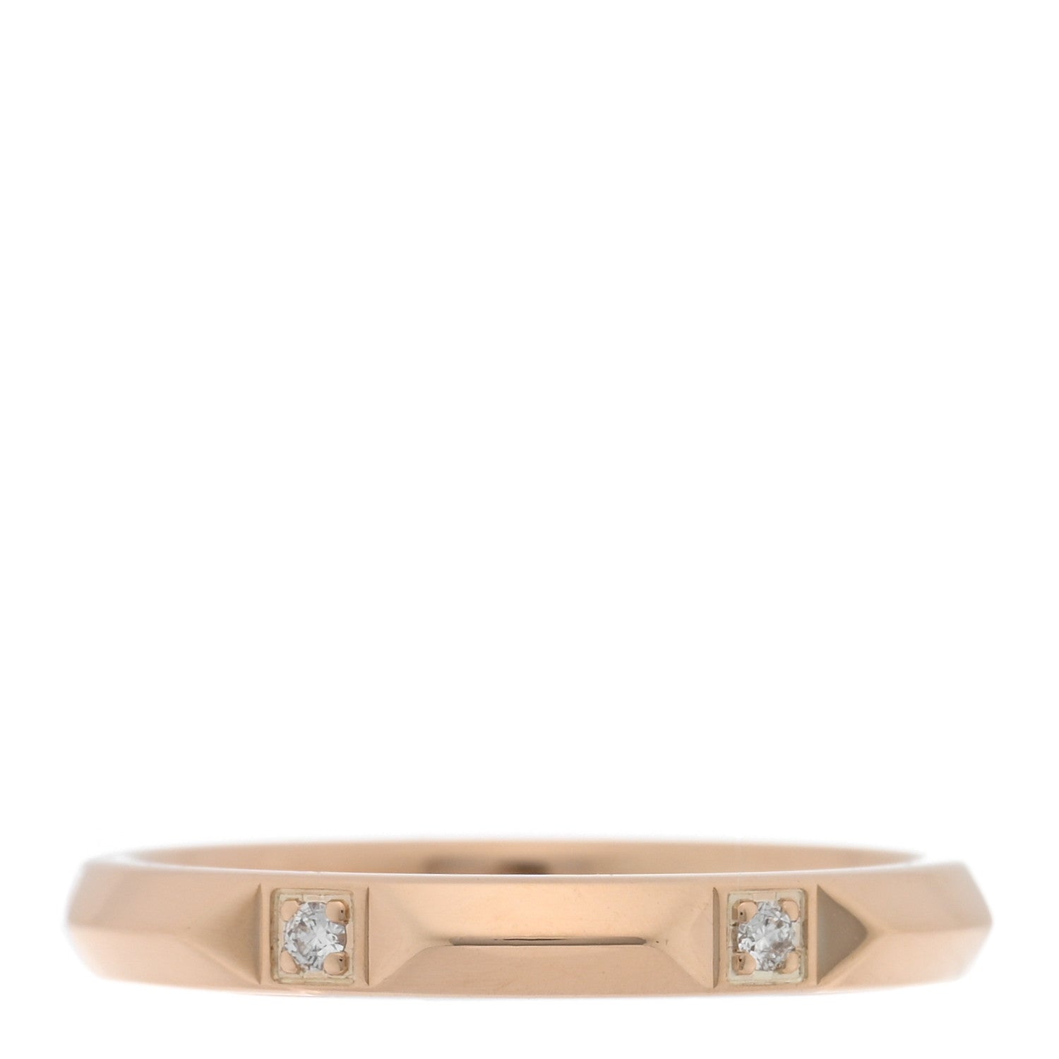 Tiffany 18K Rose Gold Diamond 2.5mm Tiffany True Band Ring 53 6.5 3 of 5