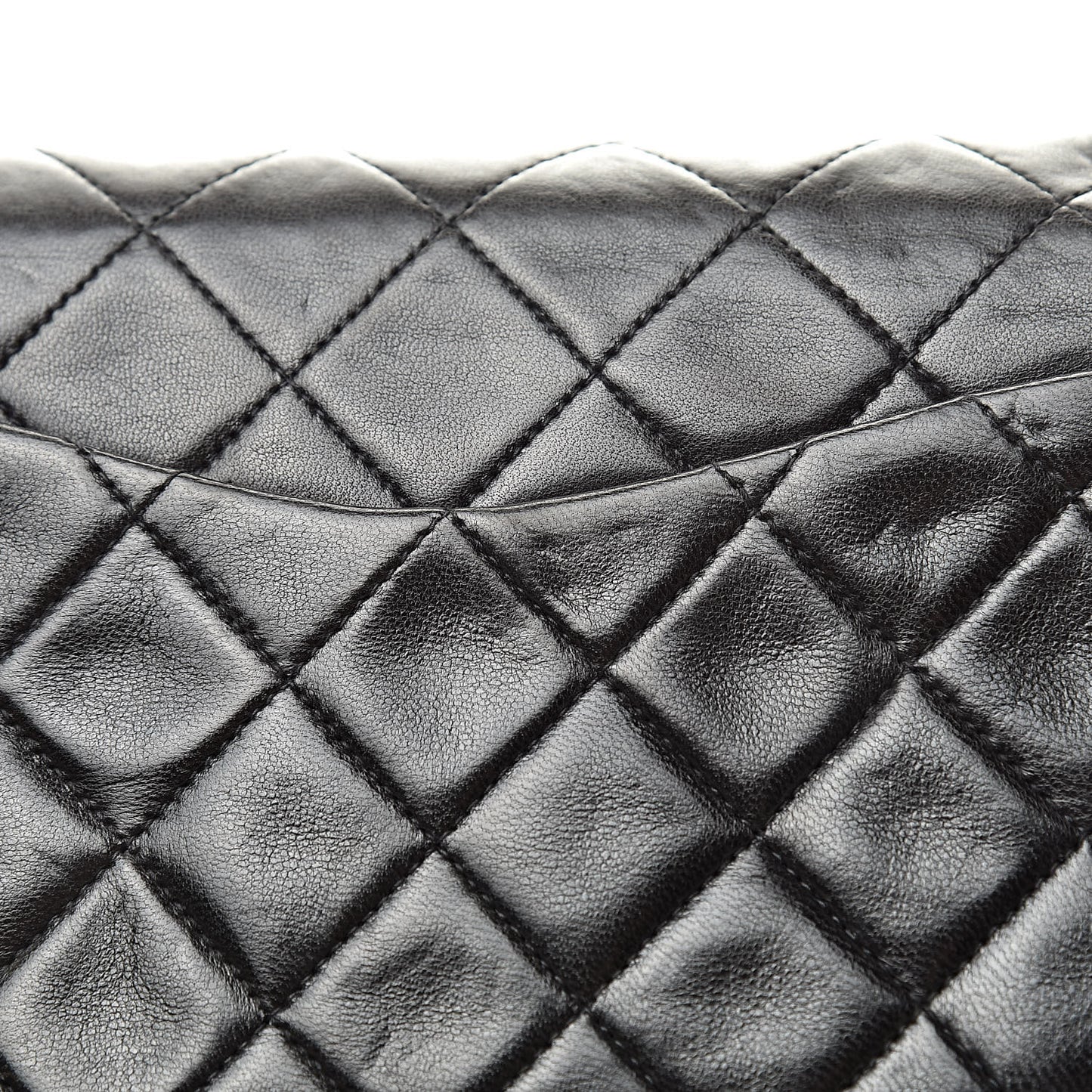 Lambskin Quilted Small Double Flap Black