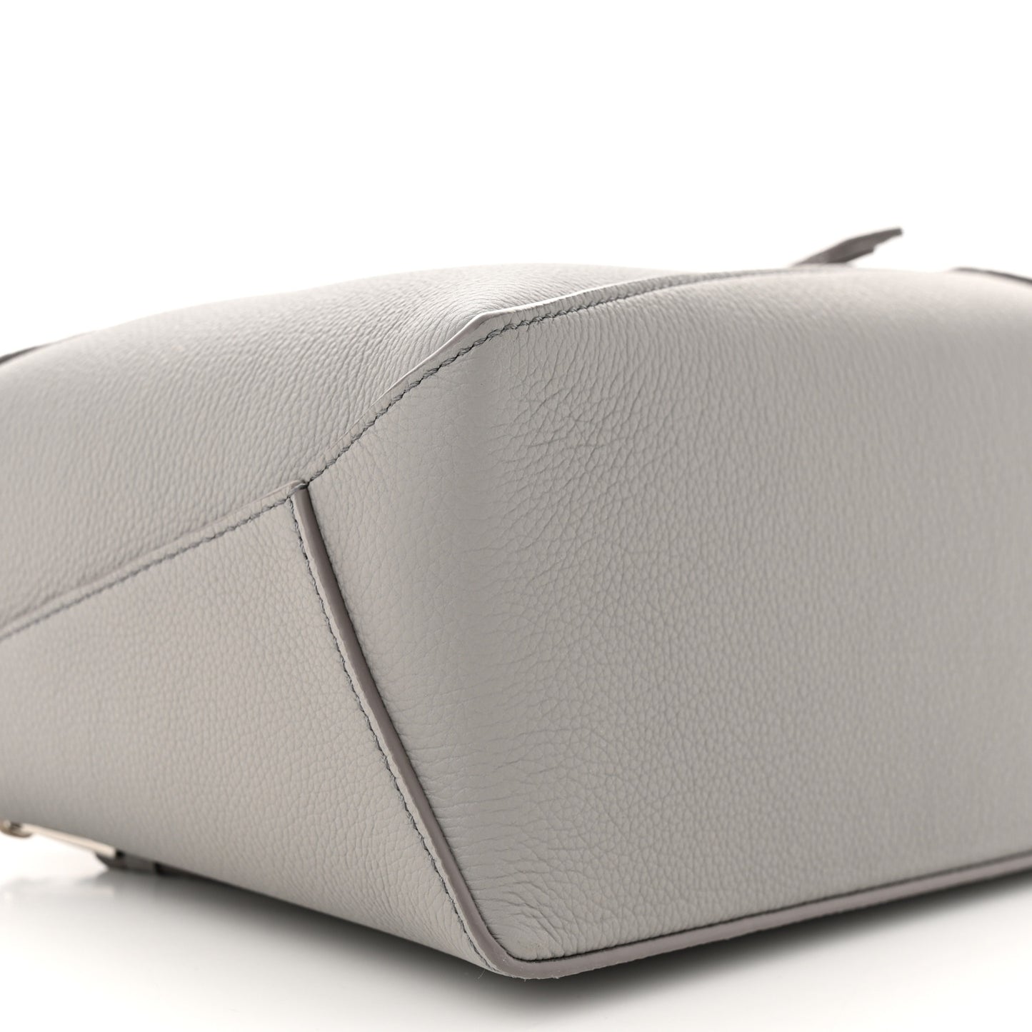 Calfskin Small Puzzle Edge Bag Pearl Grey