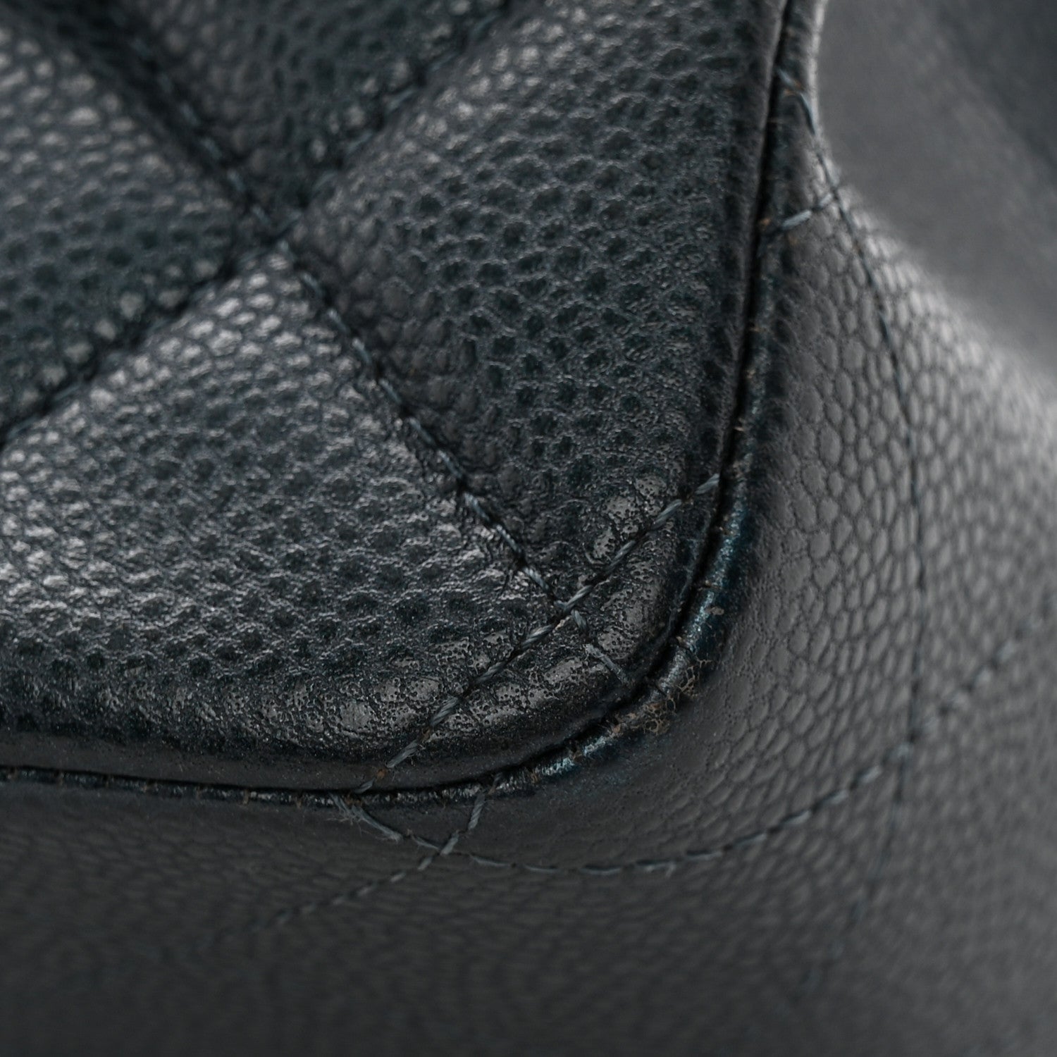 Chanel Metallic Caviar Quilted Jumbo Double Flap Dark Blue 11 of 15