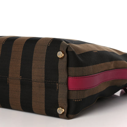 Fendi Pequin Vitello Shoulder Tote Tobacco Amarena 9 of 12
