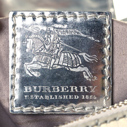 Burberry Metallic Patent House Check Sliced Beaton Silver 6 of 21