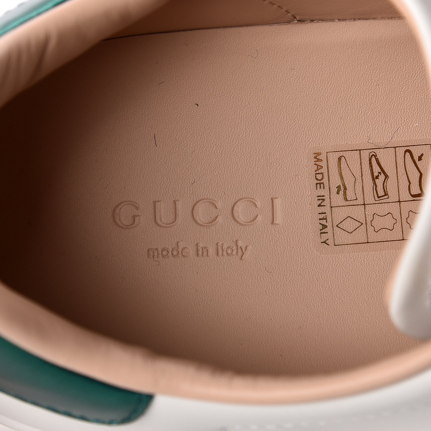 Gucci Calfskin Web Bee Embroidered Womens Ace Platform Sneakers 39 White 7 of 10
