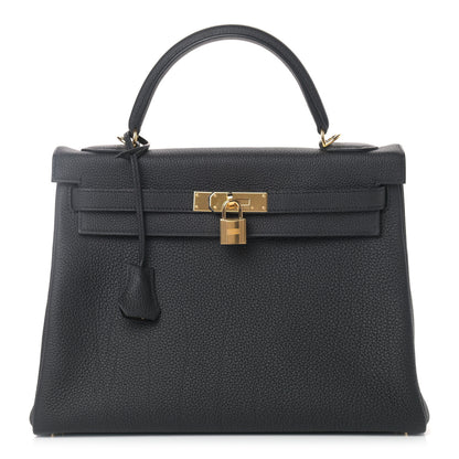 Hermes Togo Kelly Retourne 32 Black 1 of 10