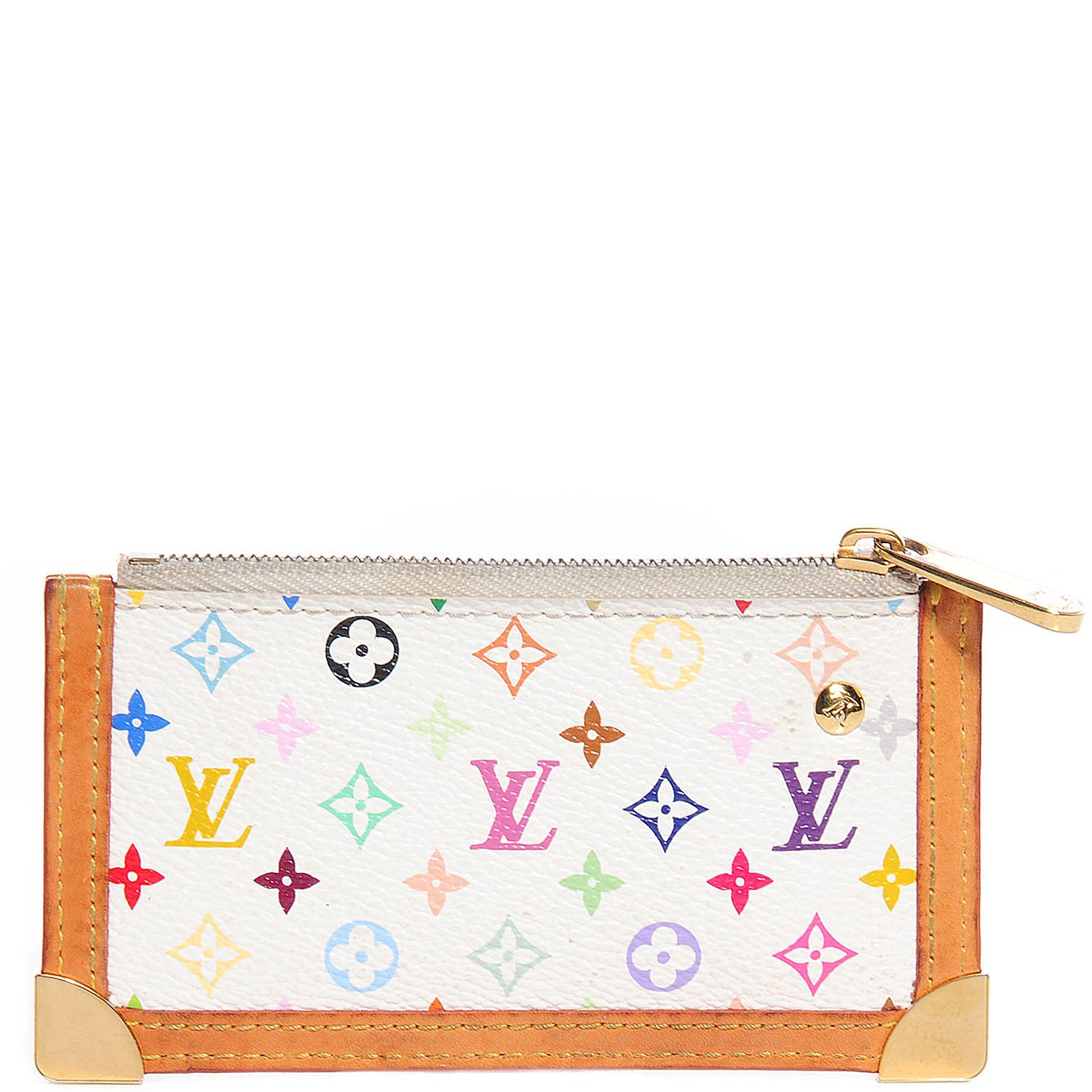 Louis Vuitton Monogram Multicolor Key Pouch White 1 of 8