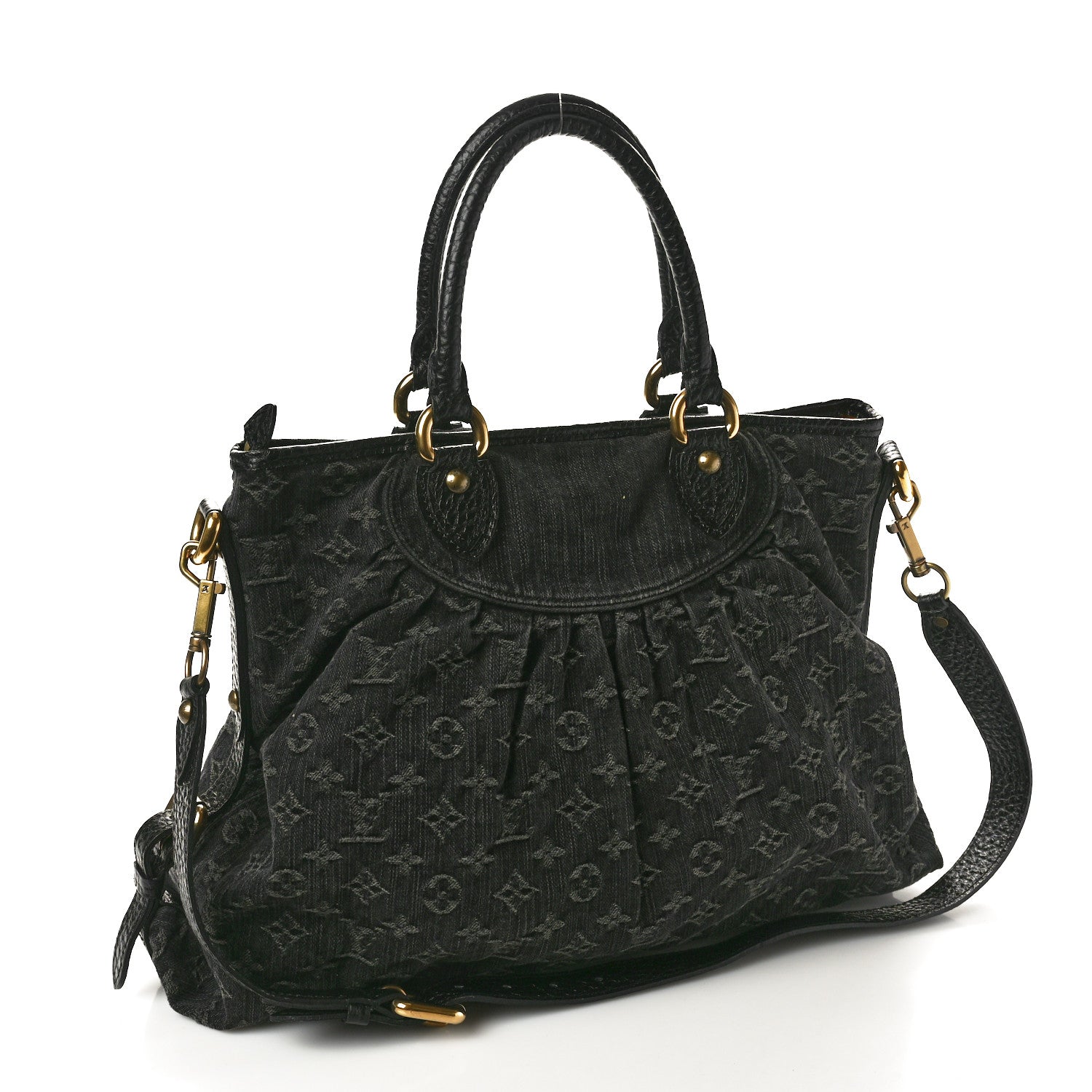 Louis Vuitton Denim Neo Cabby MM Black 2 of 10