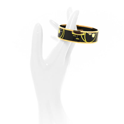 Hermes Enamel Printed Wide Bracelet 62 2 of 5