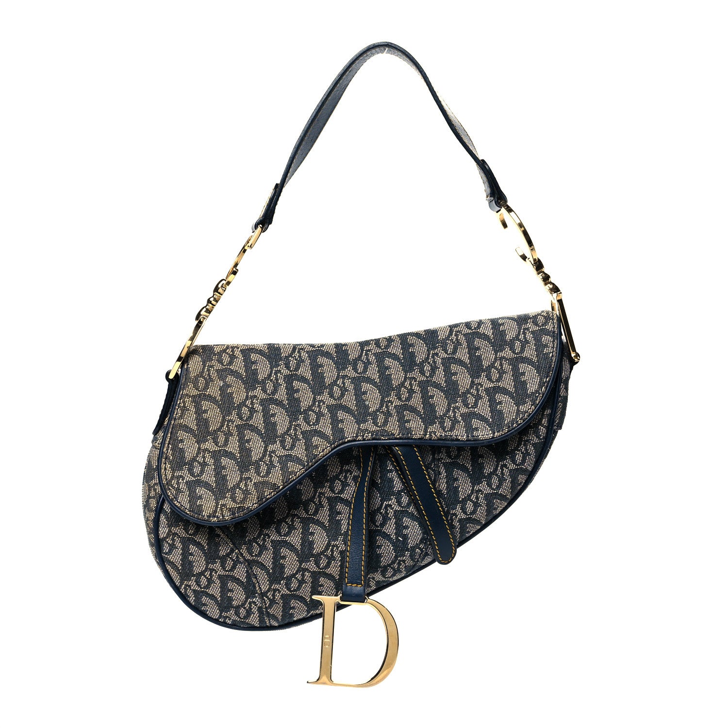 Christian Dior Monogram Saddle Bag Blue 1 of 11