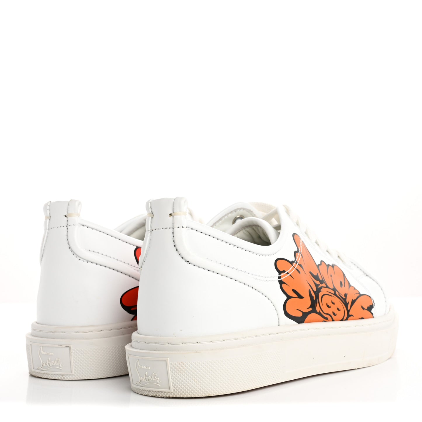 x Shun Sudo Adolon Junior Button Flower Low Top Sneaker 38.5 White Multicolor