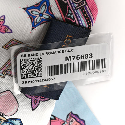 Louis Vuitton Silk Monogram Romance BB Bandeau Light Blue 3 of 3