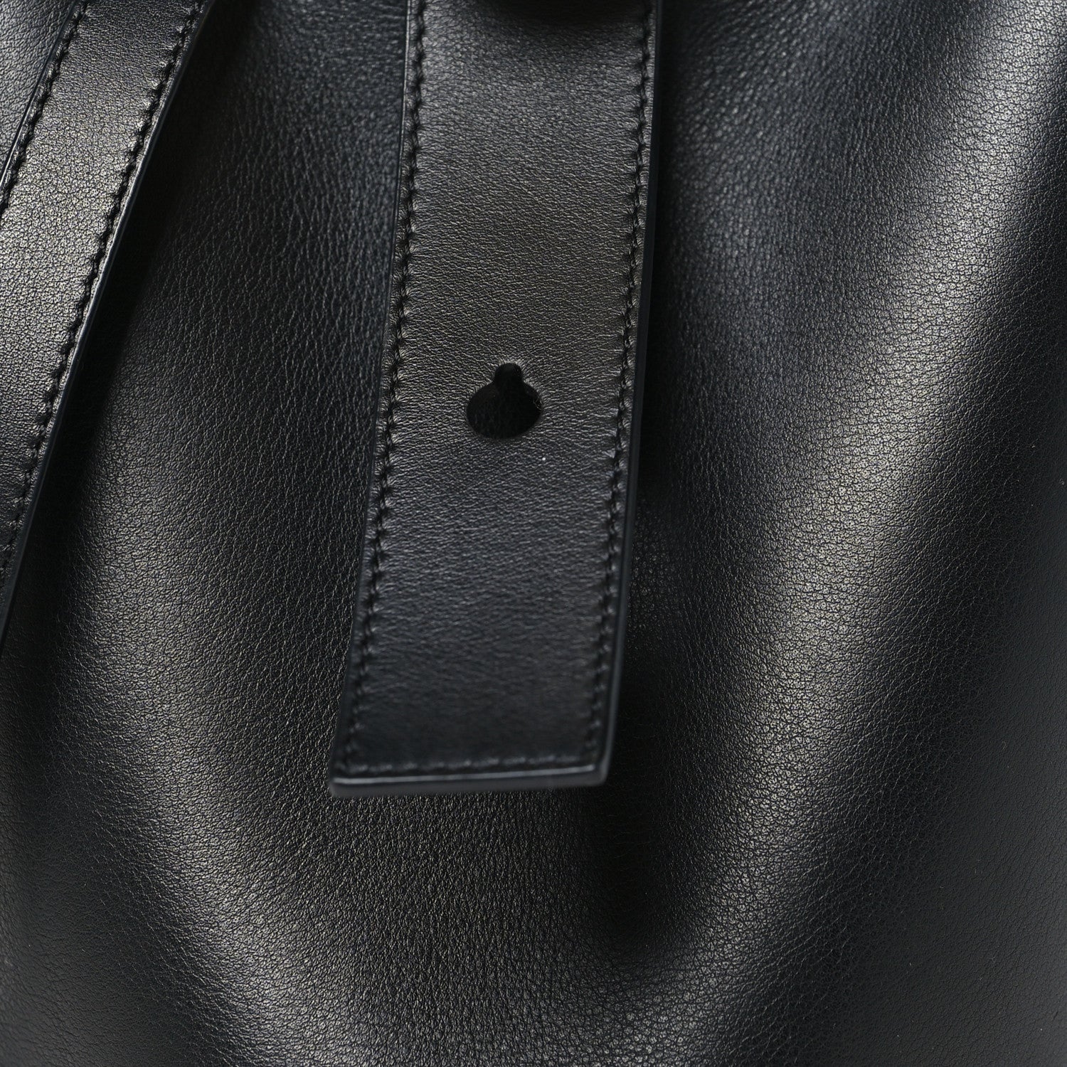 Loewe Smooth Calfskin Mini Pebble Bucket Bag Black 8 of 10
