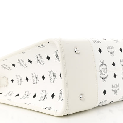 MCM Visetos Large Munchen Tote White 9 of 11