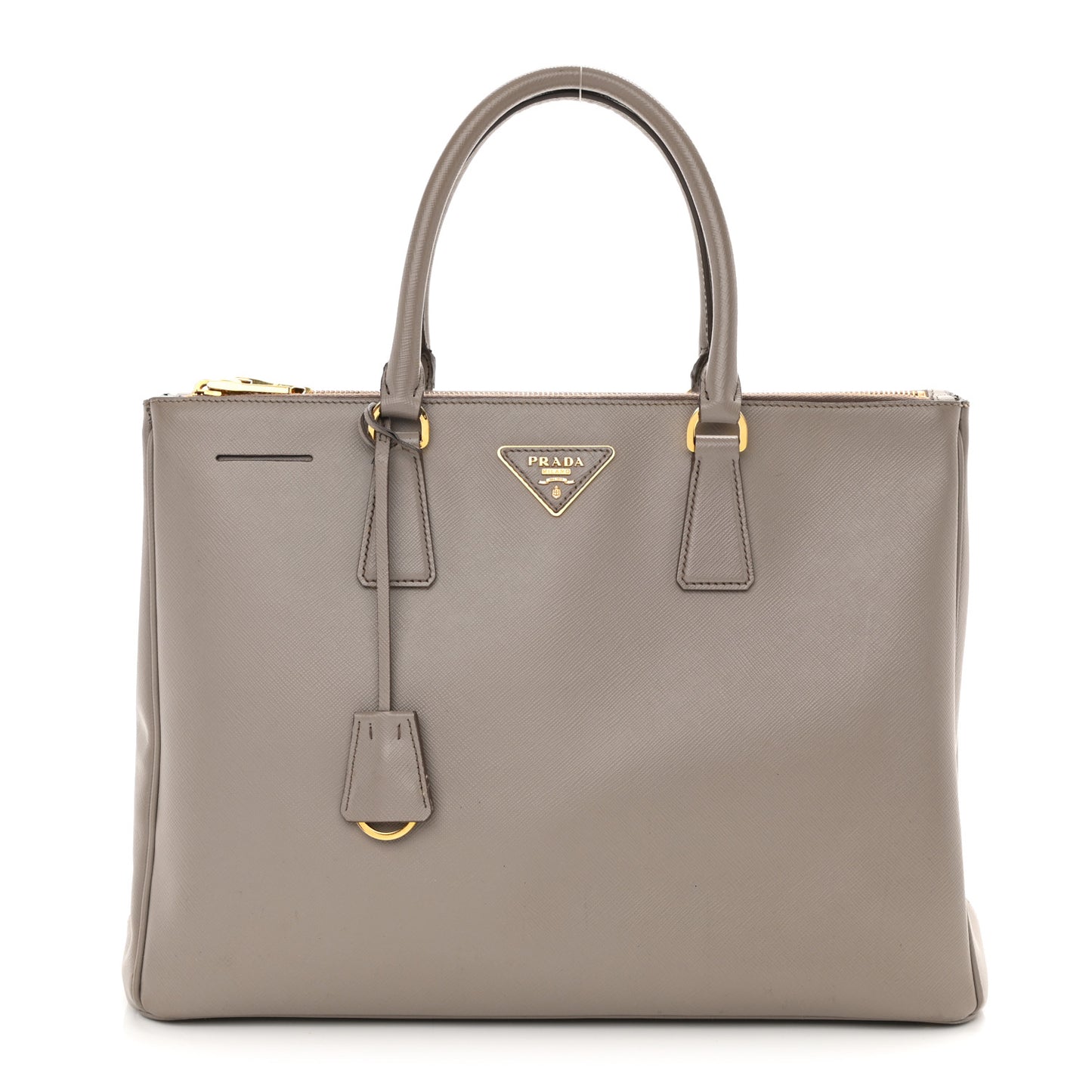 Saffiano Large Galleria Double Zip Tote Argilla