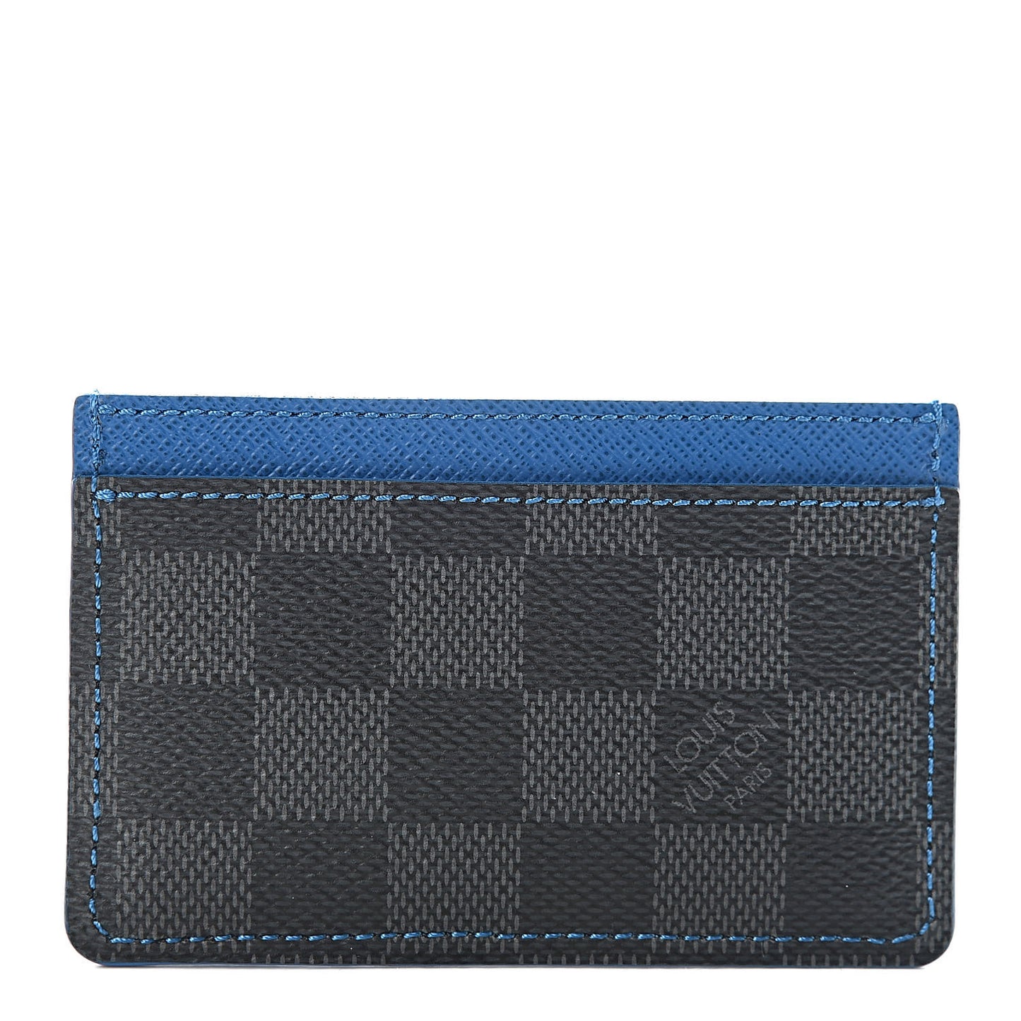Damier Graphite Card Holder Blue