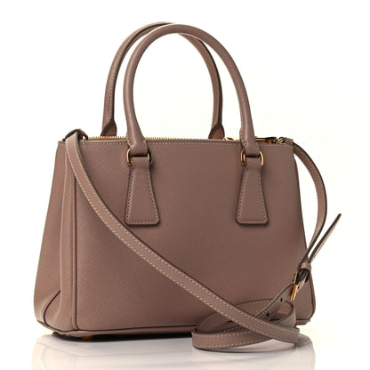 Prada Saffiano Mini Galleria Double Zip Tote Cipria 2 of 4