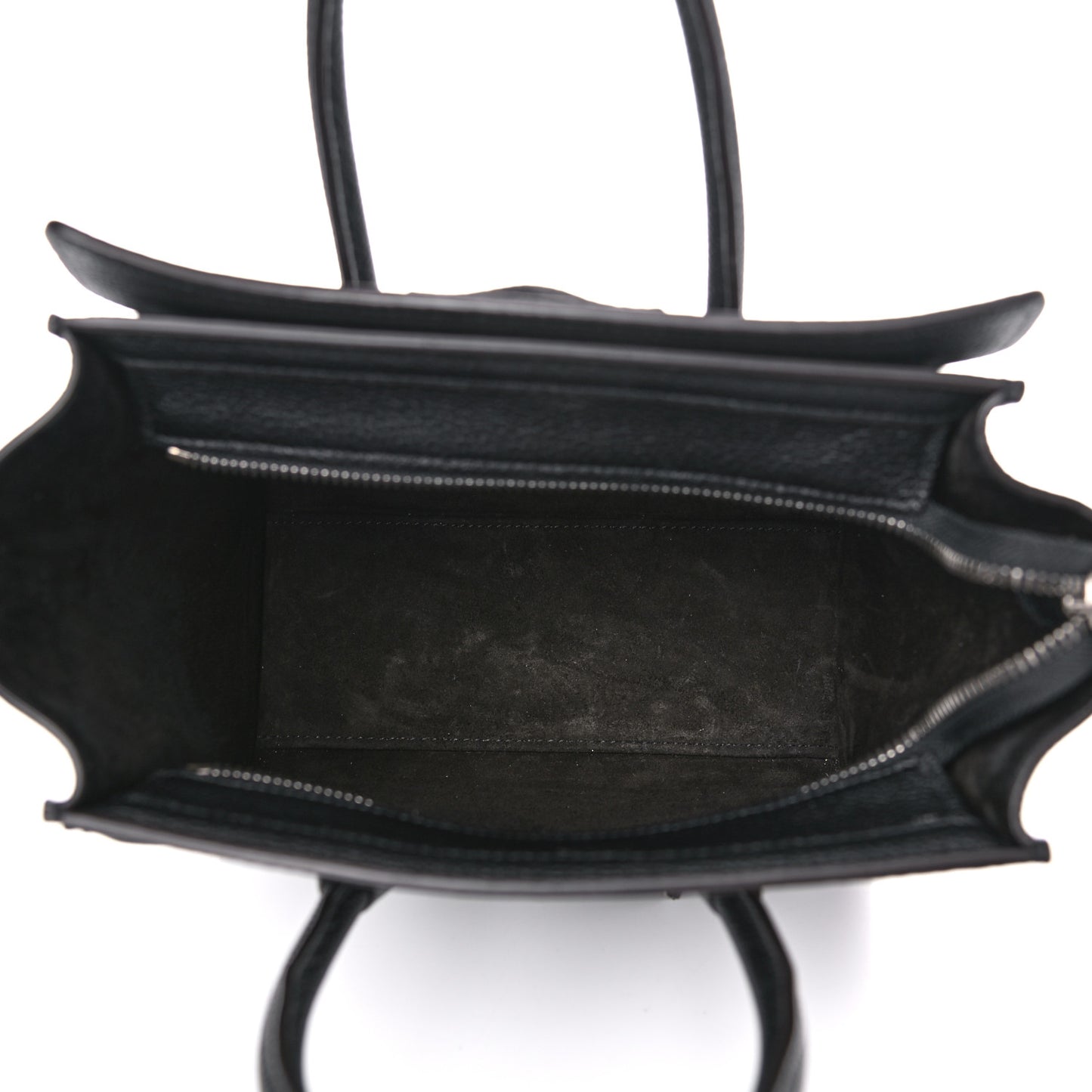 Drummed Calfskin Nano Luggage Black