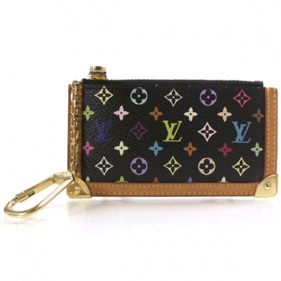Monogram Multicolor Key Pouch Black