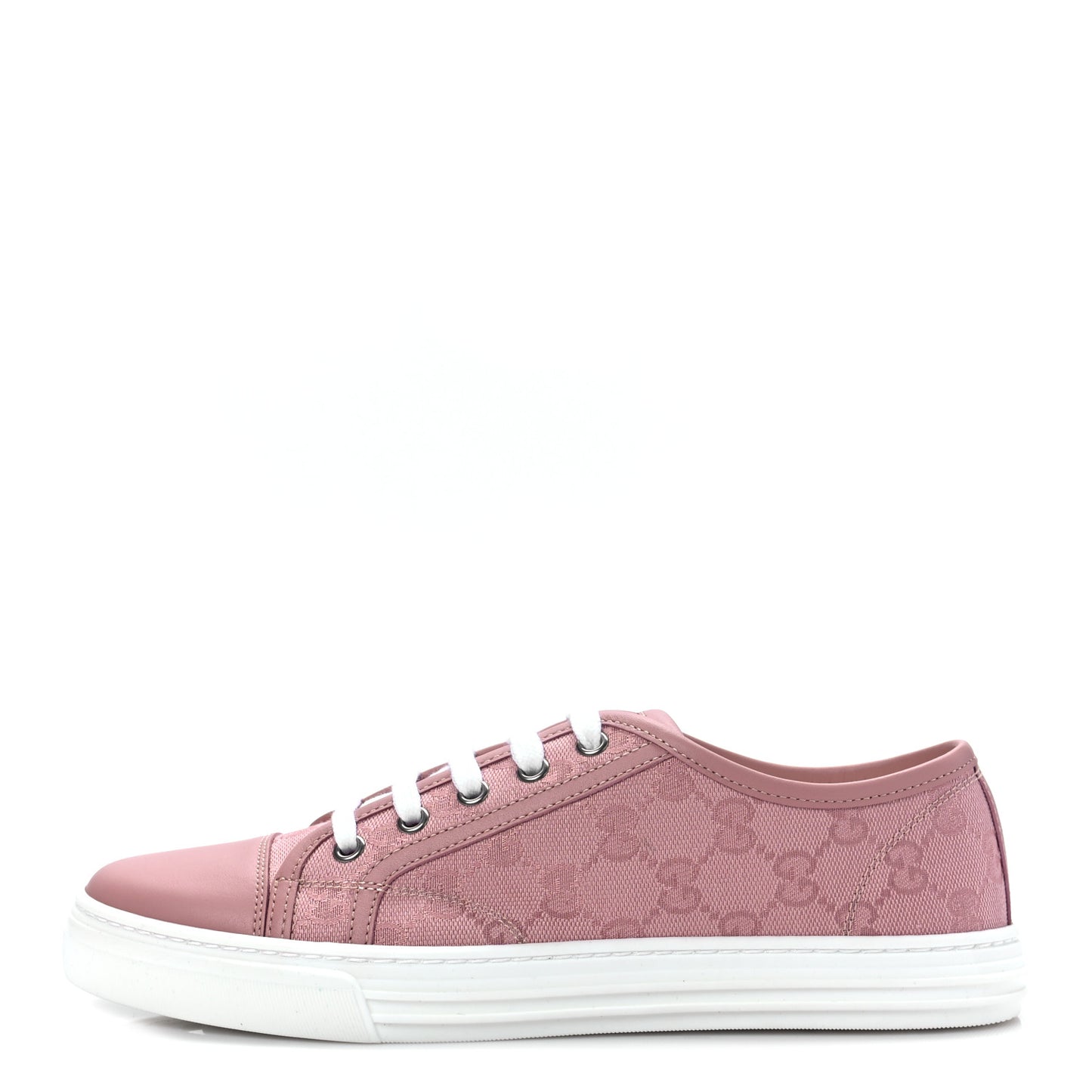 GG Monogram Calfskin Womens Low Top Sneakers 39 Pink Soft Pink