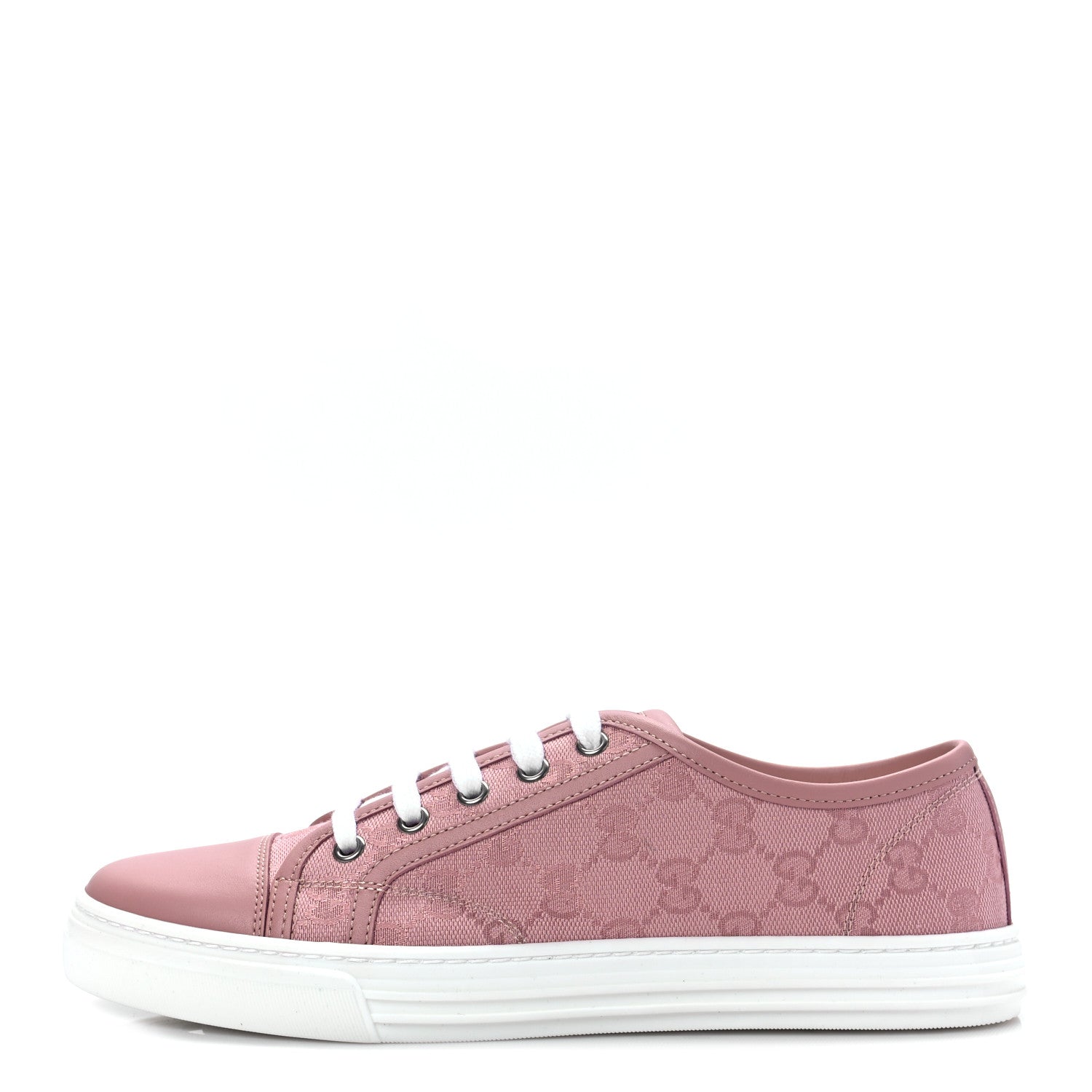 Gucci GG Monogram Calfskin Womens Low Top Sneakers 39 Pink Soft Pink 1 of 7