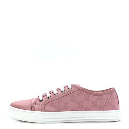 Gucci GG Monogram Calfskin Womens Low Top Sneakers 39 Pink Soft Pink 1 of 7