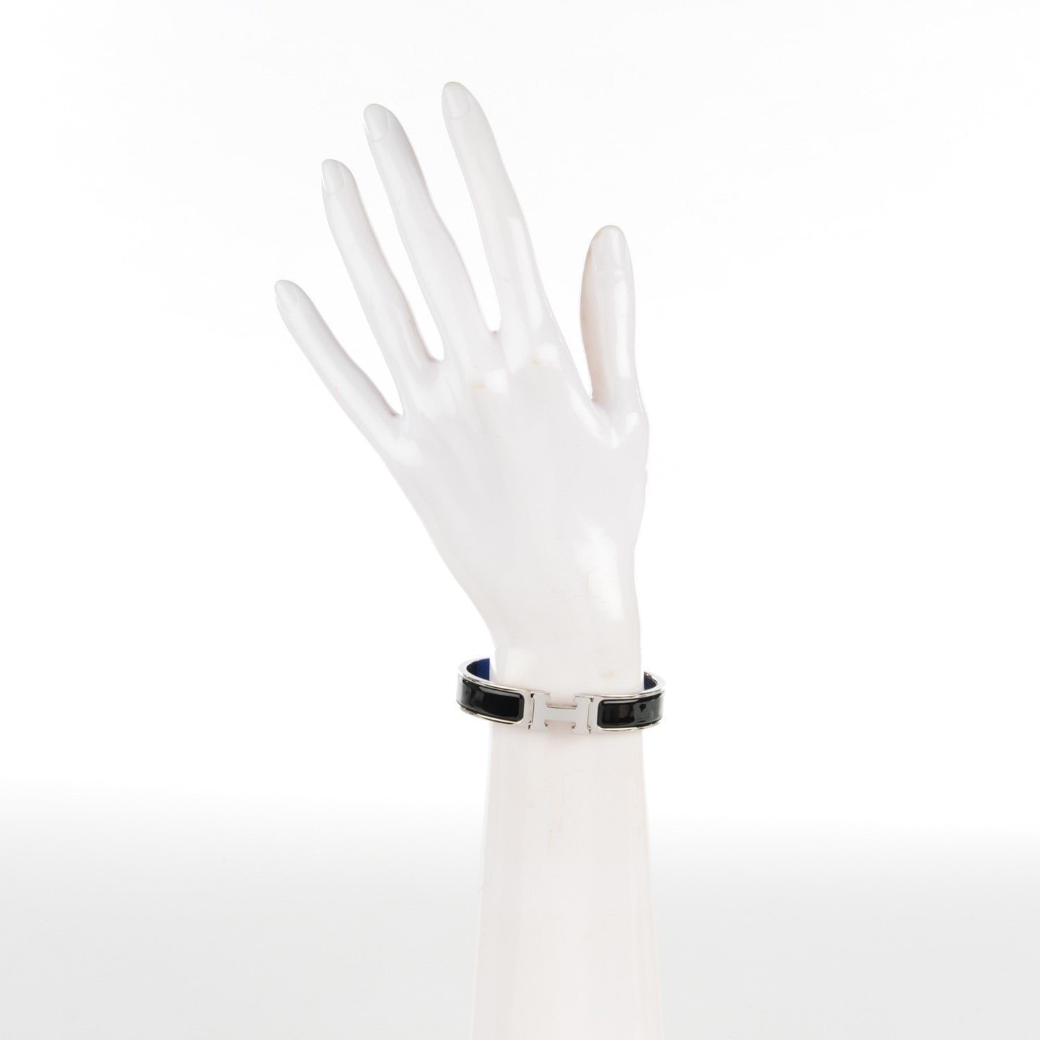 Hermes Enamel Narrow Clic Clac H Bracelet GM Black 2 of 6