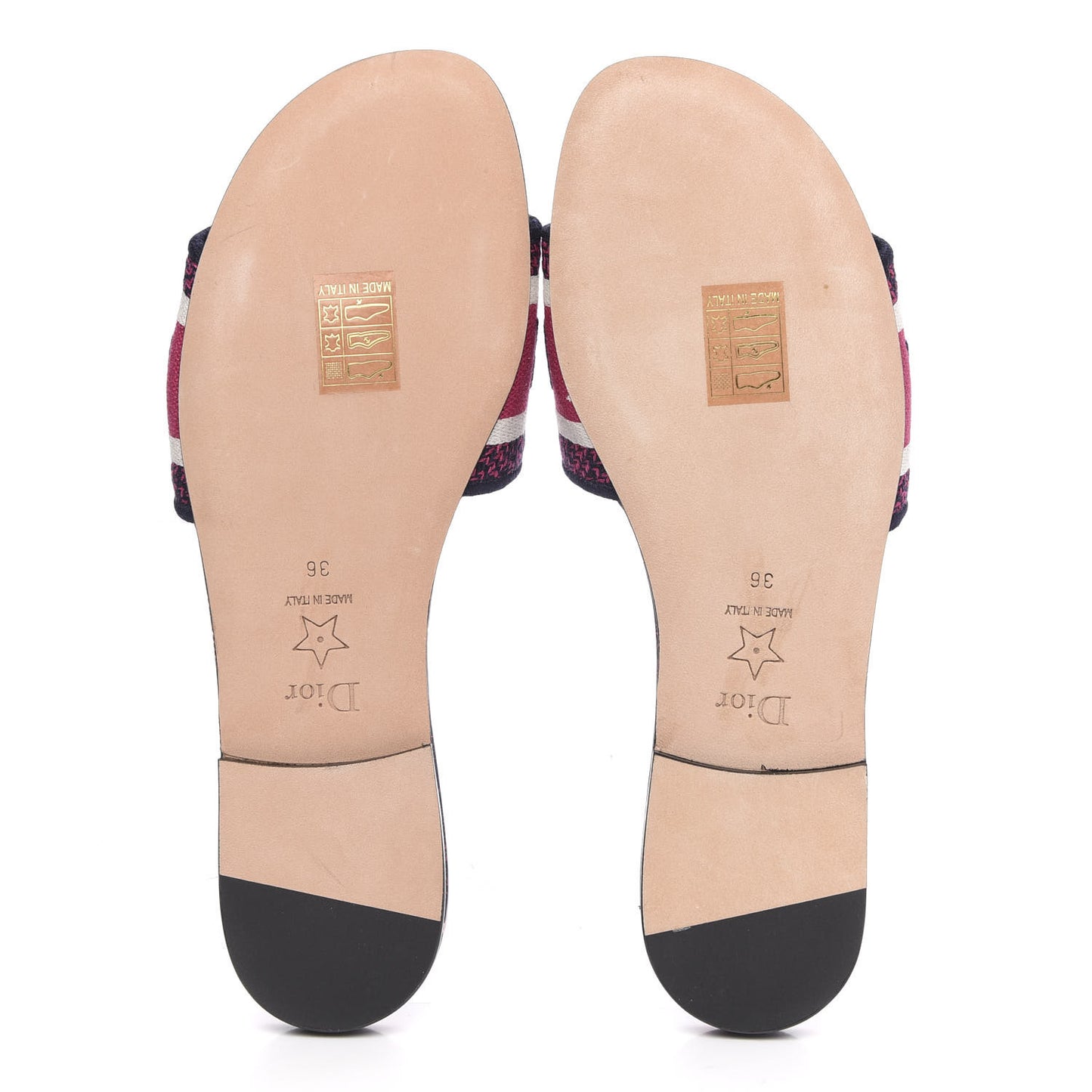 Canvas Embroidered Animals Dway Mules Slide Sandals 36 Deep Blue Fuchsia