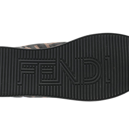 Fendi Nylon FF Reloaded High Top Sneakers 38.5 Tobacco Black 8 of 8