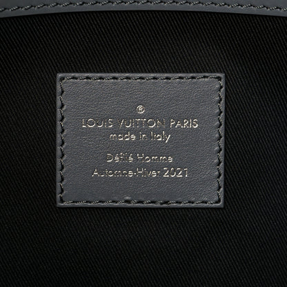 Louis Vuitton Wool Cotton Monogram Jacquard Embroidered LV Felt Keepall Bandouliere 50 Gris 5 of 9