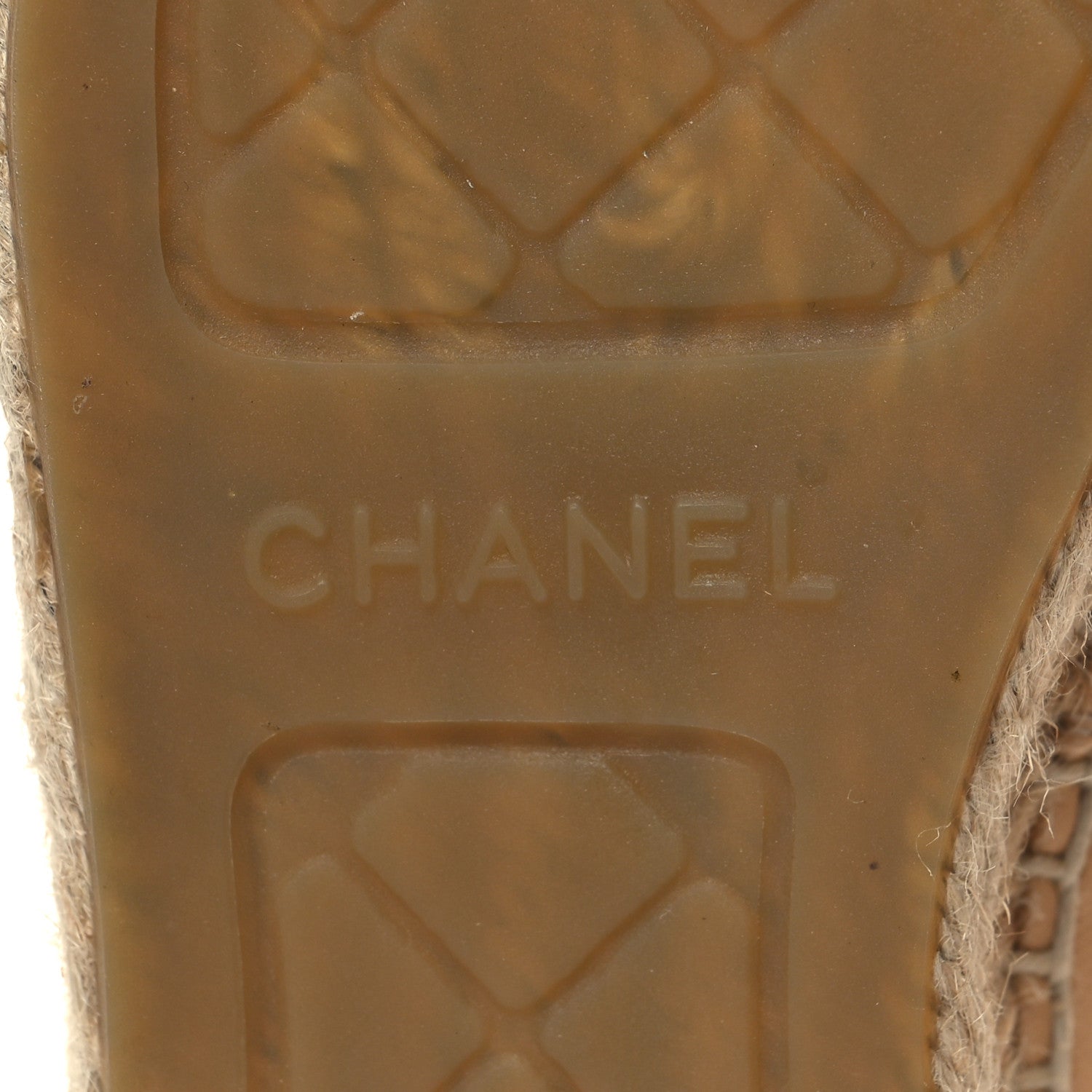 Chanel Lambskin CC Espadrilles 37 Beige Black 8 of 9