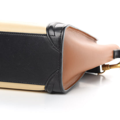 Celine Satin Calfskin Nano Tri-Color Luggage Seashell 10 of 17
