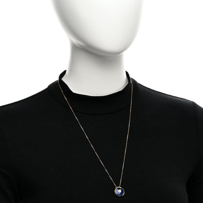 Cartier 18K Yellow Gold Diamond Lapis Lazuli SM Amulette de Cartier Pendant Necklace 2 of 4