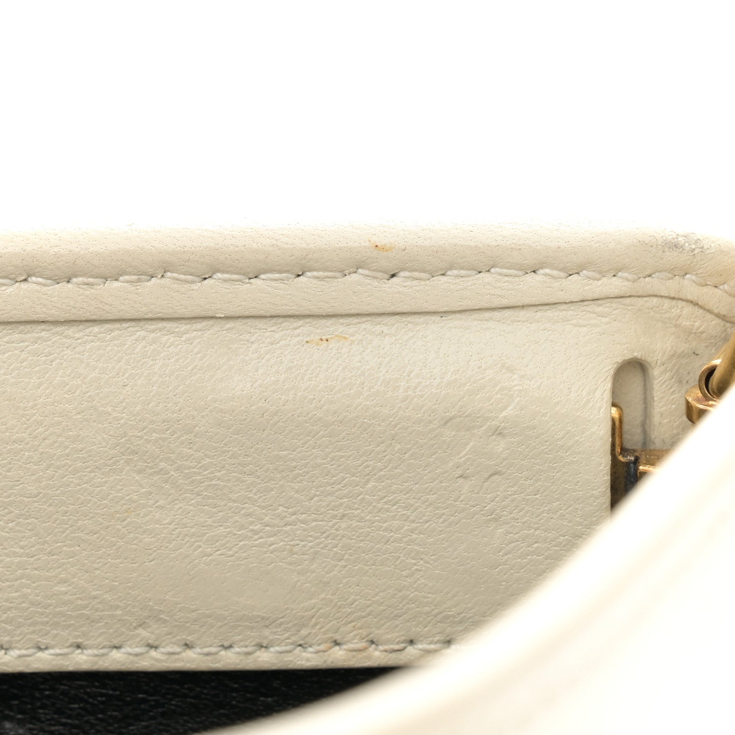 Saint Laurent Lambskin Quilted Monogram Baby Victoire Chain Clutch Blanc Vintage 12 of 12