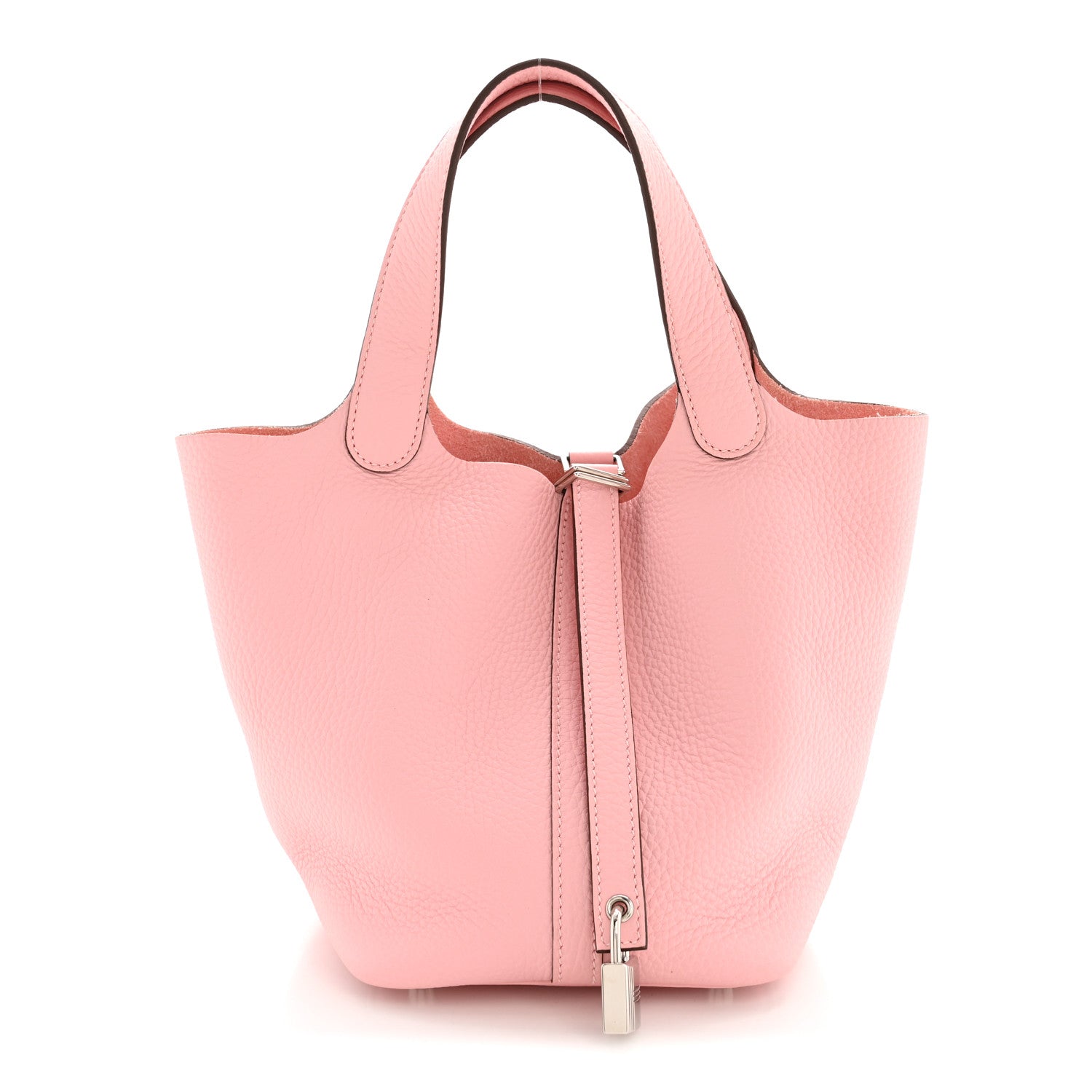 Hermes Taurillon Clemence Picotin Lock 18 PM Rose Sakura 1 of 12