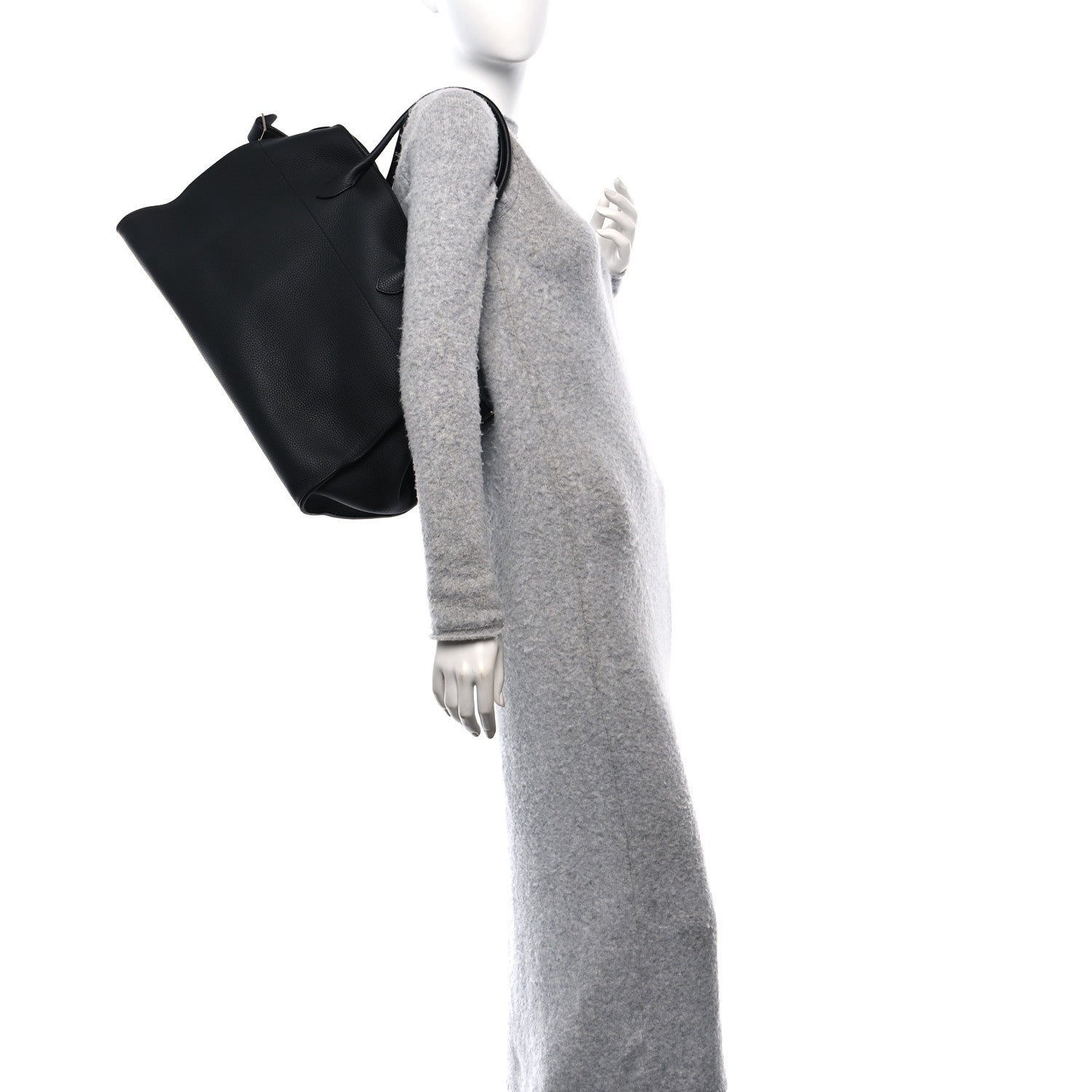 The Row Grained Calfskin Soft Margaux 17 Black 2 of 10