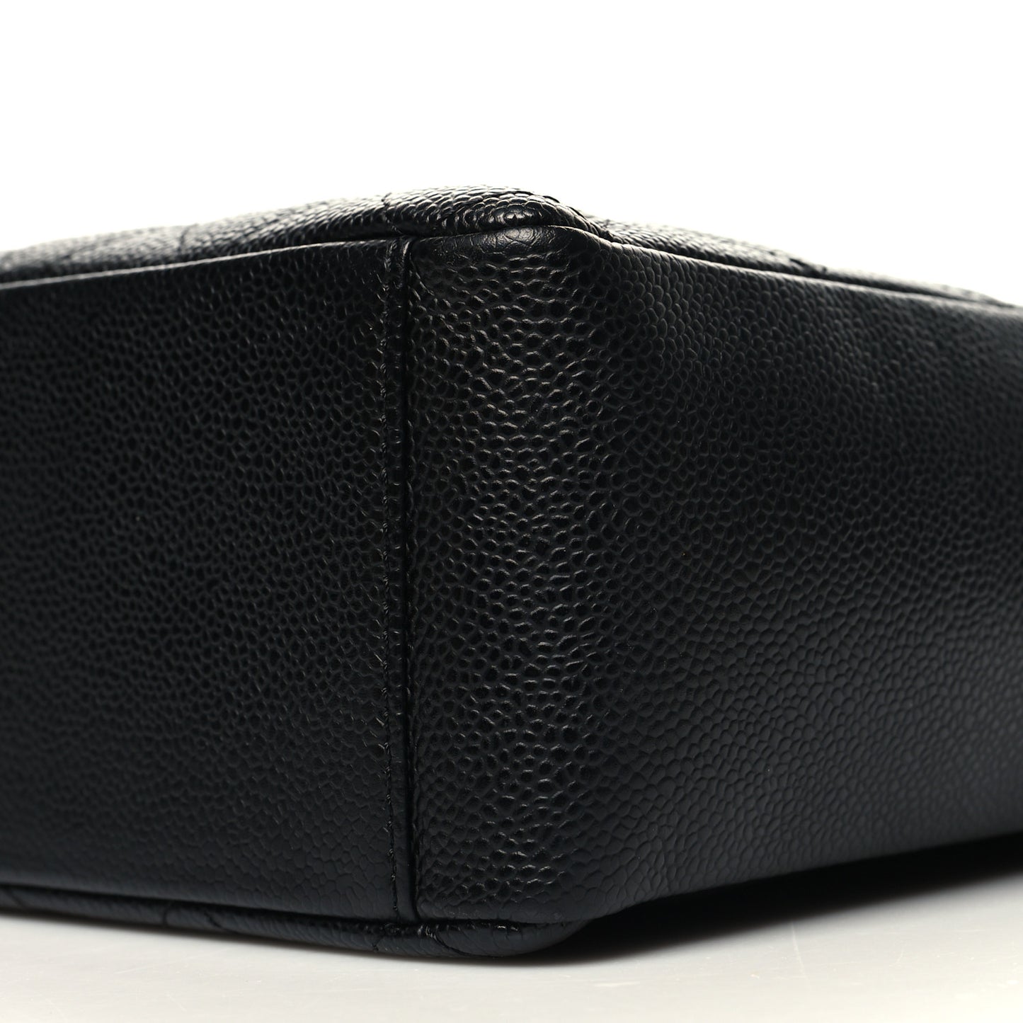 Caviar Quilted Petit Shopping Tote PST Black