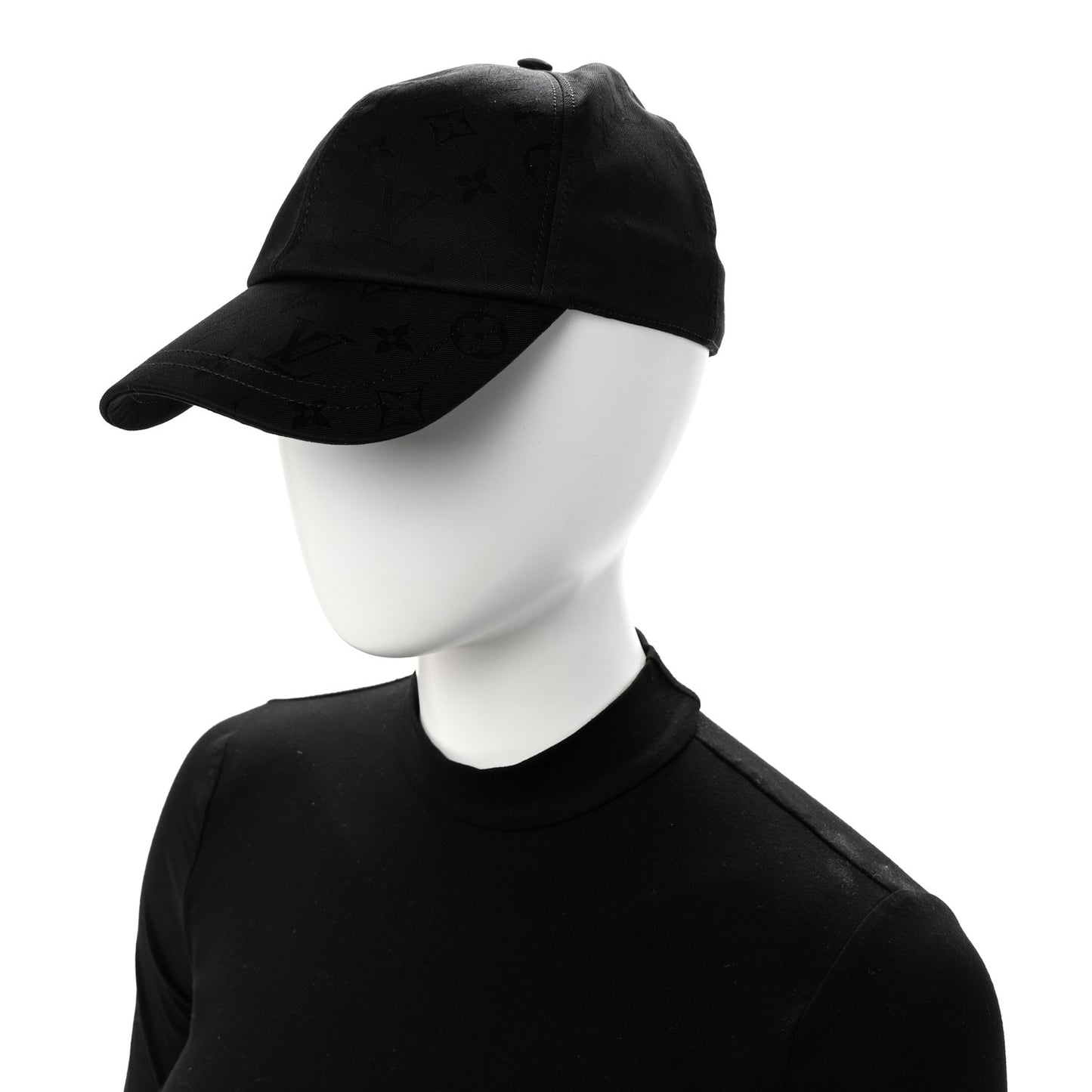 Cotton Monogram Jacquard LV Mine Cap L Black