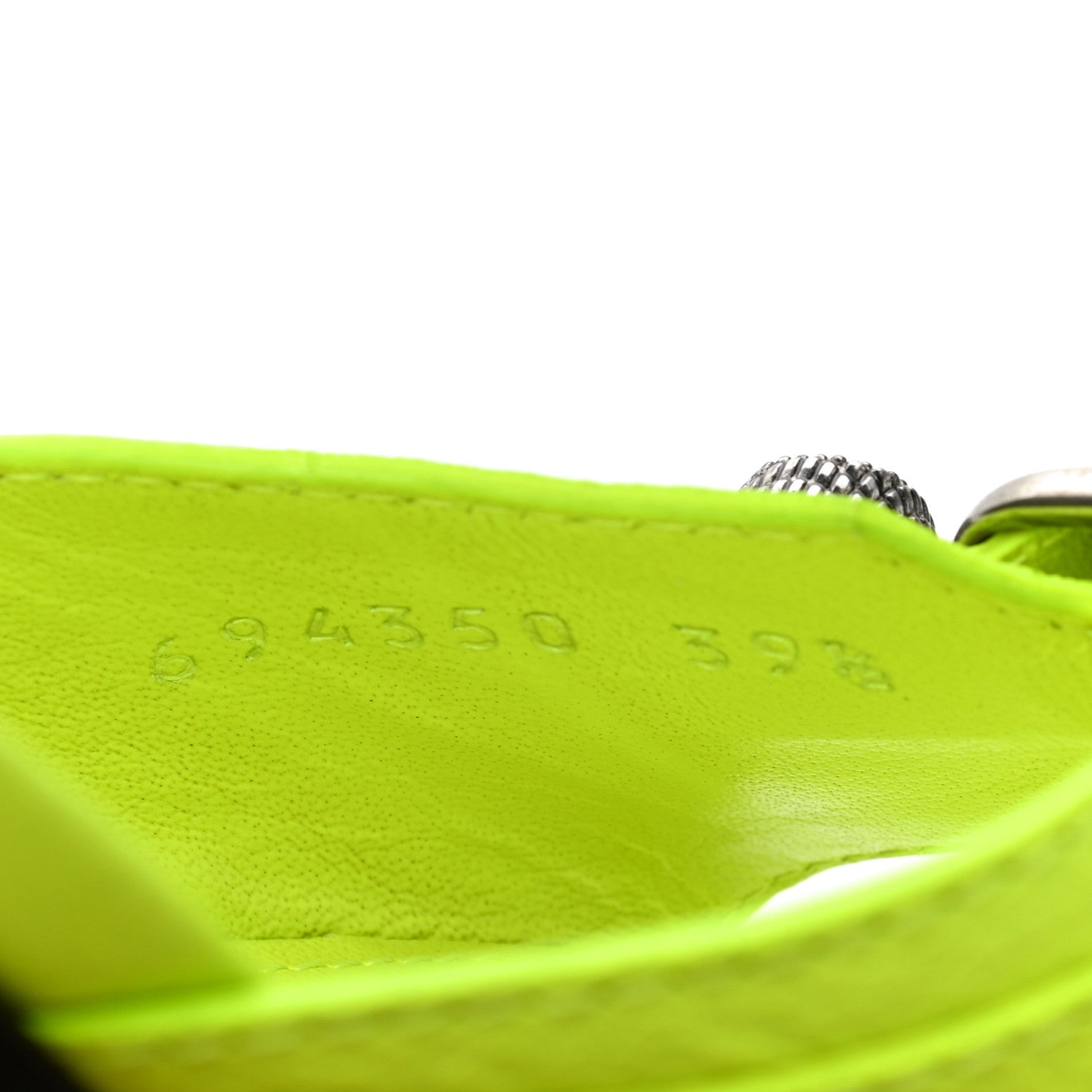Balenciaga Agneau Arena Cagole 50mm Slide Sandals 39.5 Fluo Yellow 8 of 8