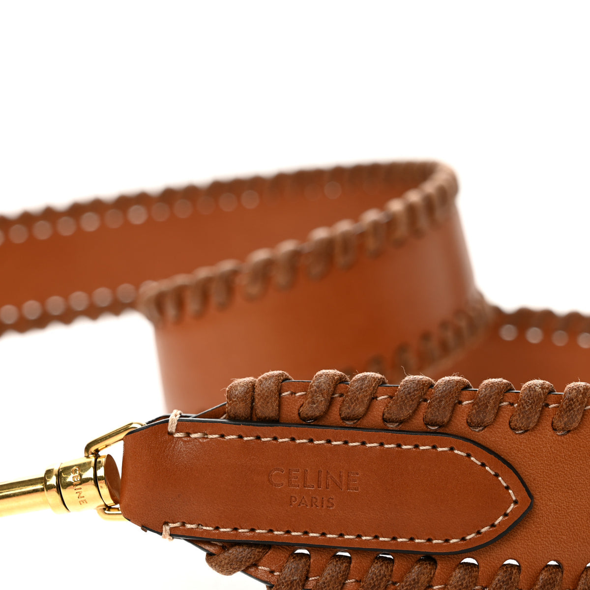 Smooth Calfskin Braided Strap Tan